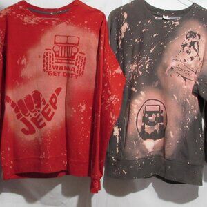 Women's Harley-Davidson sweatshirts 2 medium red and grey custom originals
